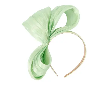 Exclusive mint green silk abaca bow by Fillies Collection
