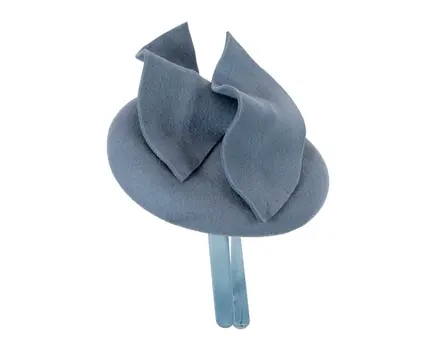 Light blue felt fascinator by Max Alexander