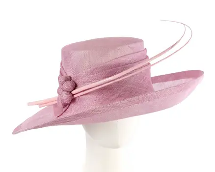 Wide brim lilac ladies fashion sinamay hat