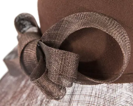 Chocolate ladies winter fashion hat by Cupids Millinery