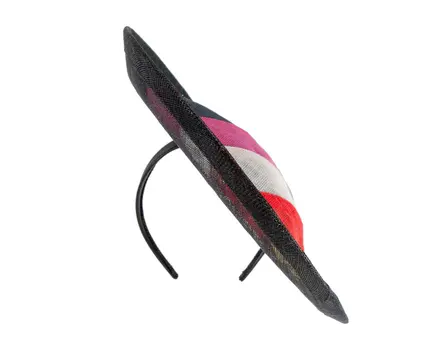 Unique stripy fascinator by Max Alexander