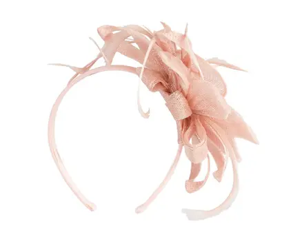 Blush sinamay flower fascinator by Max Alexander