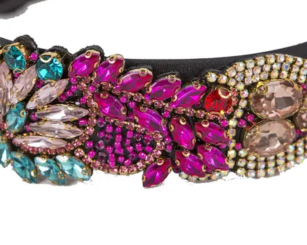 Jewellery covered fascinator headband by Cupids Millinery