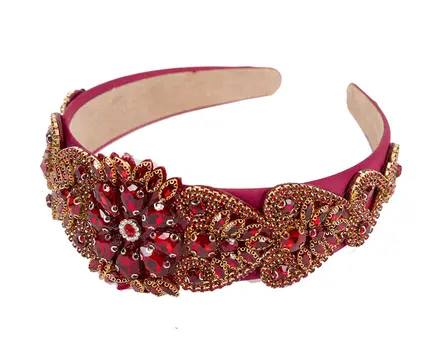 Red jewellery fascinator headband