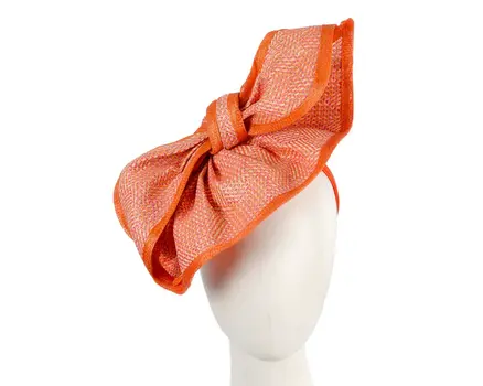 Orange spring racing fascinator