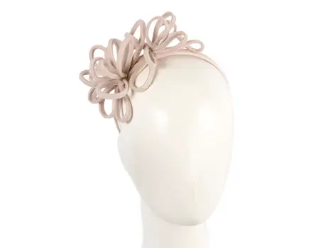 Sand felt winter fascinator by Max Alexander