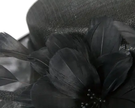 Wide brim black ladies fashion hat by Max Alexander