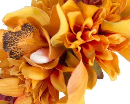 Hand made exclusive orange fascinator headband