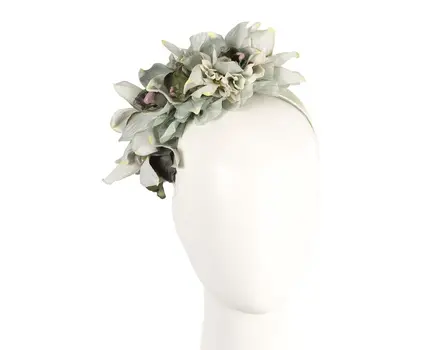 Hand made exclusive green fascinator headband
