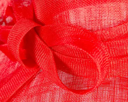 Wide brim red ladies fashion sinamay hat