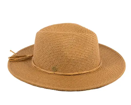 Beige Hat & Bag Summer Beach Set