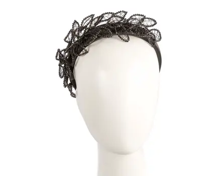 Fashion black fascinator headband by Fillies Collection