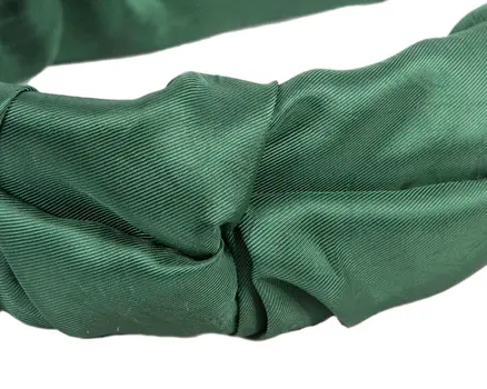 Green scrunchie fascinator headband