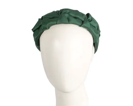 Green scrunchie fascinator headband