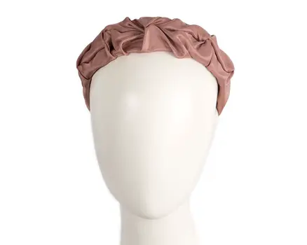 Taupe scrunchie fascinator headband