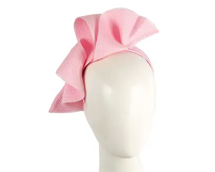 Large pink wave racing fascinator by Max Alexander