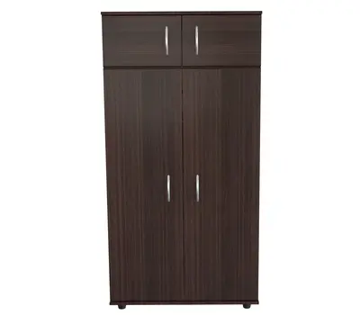 32" Espresso Melamine Mirrored Combo Dresser