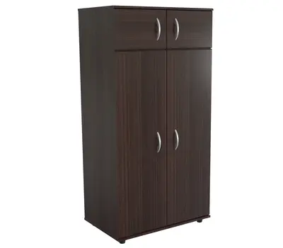 32" Espresso Melamine Mirrored Combo Dresser