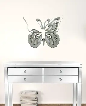 23" X 19" X 4" Gray Rustic Butterfly Wooden  Wall Decor