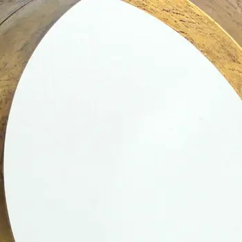 36" Gold Round Solid Wood Framed Accent Mirror