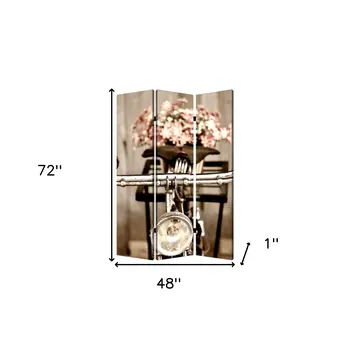 48" X 72" Multi Color Wood Canvas Valentine  Screen