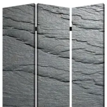 48" X 72" Multi Color Wood Canvas Black Slate  Screen