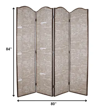80 X 84 Tan Wood Galore  Screen