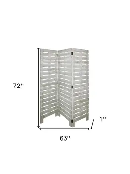 63 X 72 White Wood Garden  Screen
