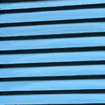 Blue Finish Wood Shutter 3 Panel Room Divider Screen