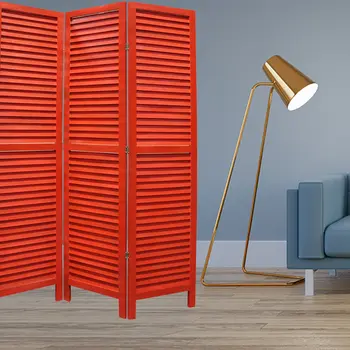 48 X 67 Red Wood Shutter -Screen