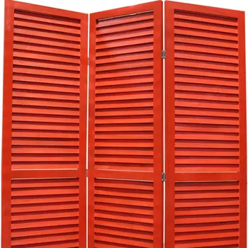48 X 67 Red Wood Shutter -Screen