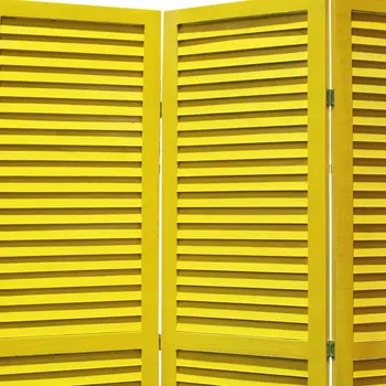 48 X 67 Yellow Wood Shutter - Screen
