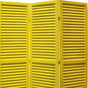 48 X 67 Yellow Wood Shutter - Screen