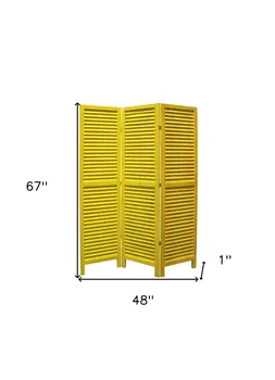 48 X 67 Yellow Wood Shutter - Screen