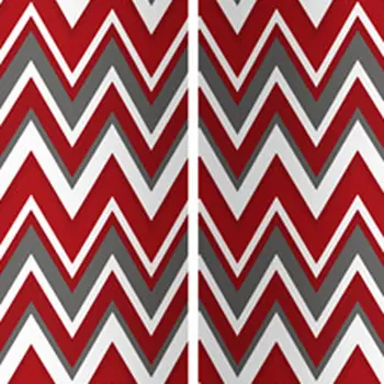 84" X 84" Red And Gray Wood Canvas Screen