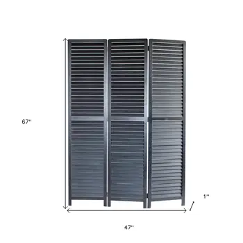 47 X 67 Black Wood  Screen