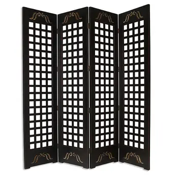 84" X 84" Brown Wood Omega  Screen