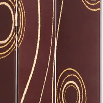 48" X 72" Multi Color Wood Canvas 3 Panel Screen