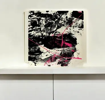 Beige and Black Canvas Print Wall Art