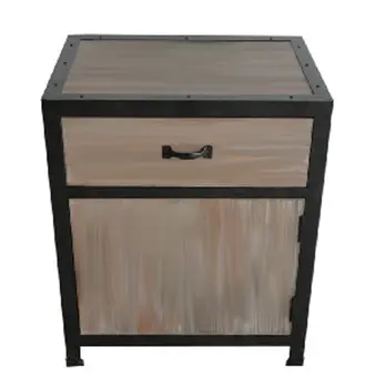20" Brown Solid Wood End Table With Drawer