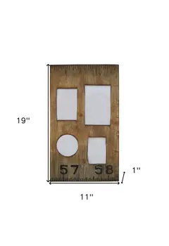 Brown Distressed Solid Wood Tabletop Picture Frame