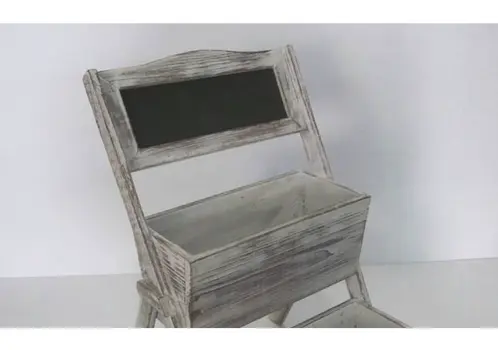 10" Gray Solid Wood Indoor Outdoor Planter Box