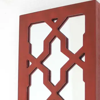 17 X 5 X 6 Red  Mirrored - Candle Holder Sconce