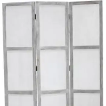 53" X 67" Gray Wood Breezer Mesh  Screen