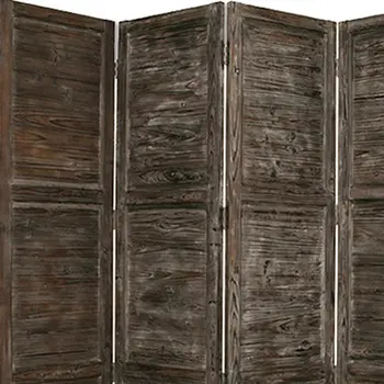 76" X 84" Black Wood Screen