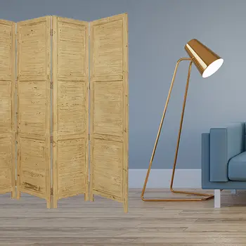 76" X 84" Yellow Wood Screen