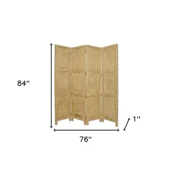 76" X 84" Yellow Wood Screen