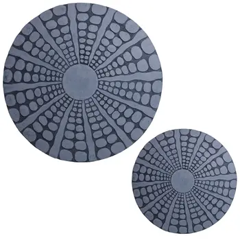 19" X 19" X 2" Sandstone, Fine Polished, Round With Stardust Pebble Finish - Wall Decor