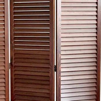 47" X 67" Brown Wood  Screen