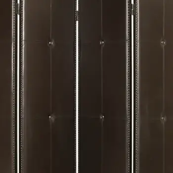 76" X 84" Brown Faux Leather  Screen